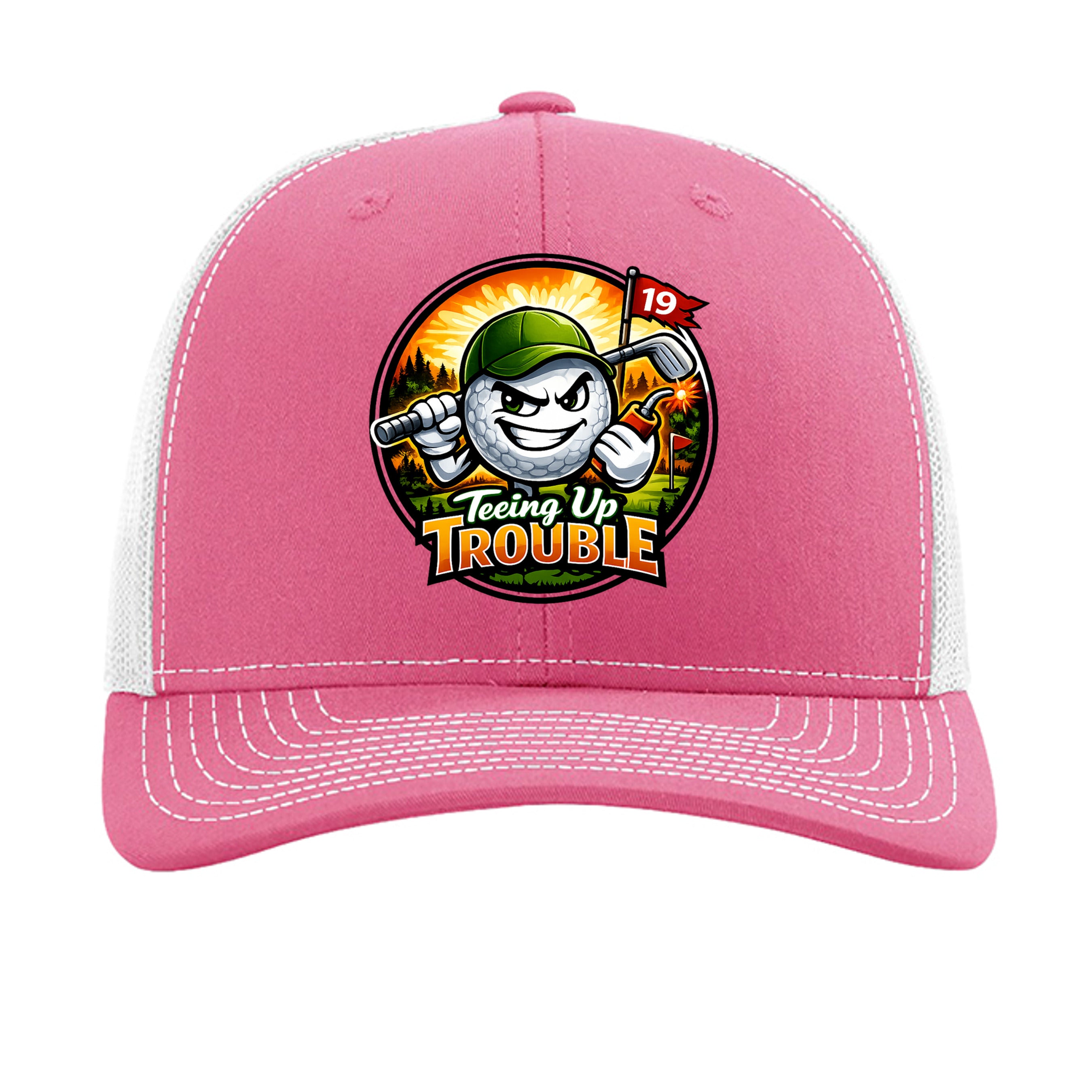 Hot Pink/ White - 112 - FRONT